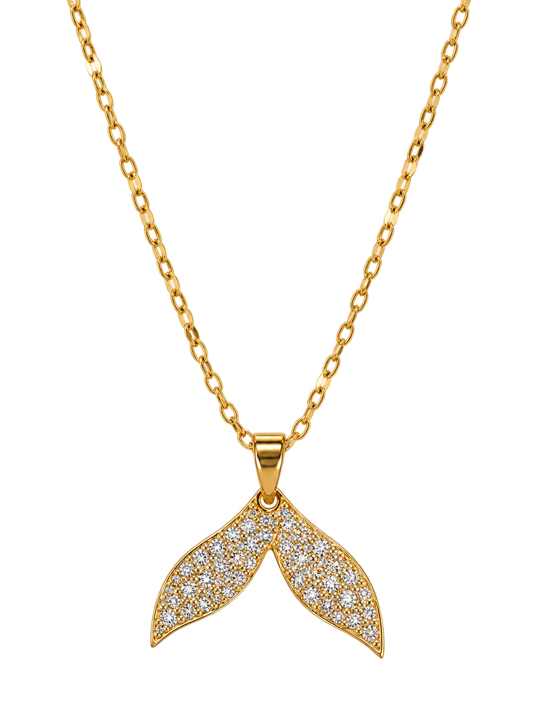 Fish Tail 18K Gold Plated Necklace