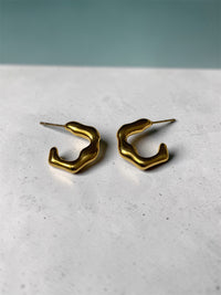 Gold Star Hoop 18K Gold Plated Huggies
