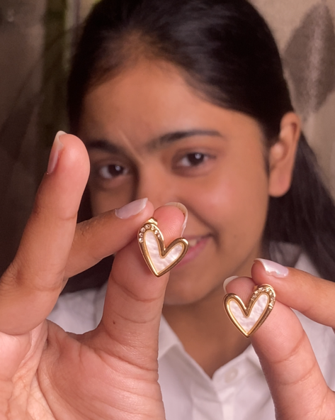 Little Heart 18K Gold Plated Earrings
