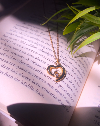Minimal Double Heart 18K Gold Plated Necklace