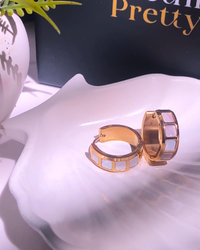 Luxury Whitetone 18K Gold Plated Earrings