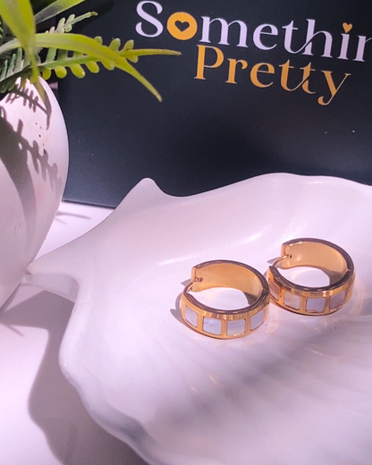 Luxury Whitetone 18K Gold Plated Earrings