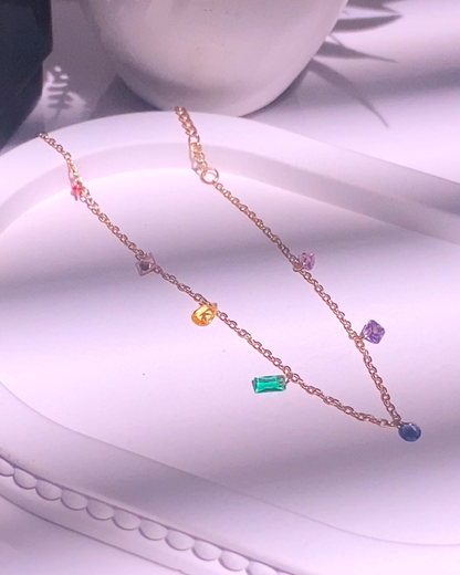 Colorful Crystal 18K Gold Plated Bracelet