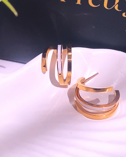 Everyday Spiral 18K Gold Plated Earrings