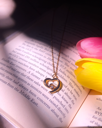 Minimal Double Heart 18K Gold Plated Necklace