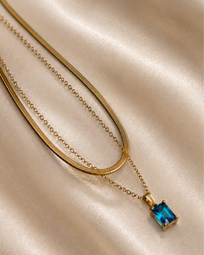 Two Layer 18K Gold Plated Necklace