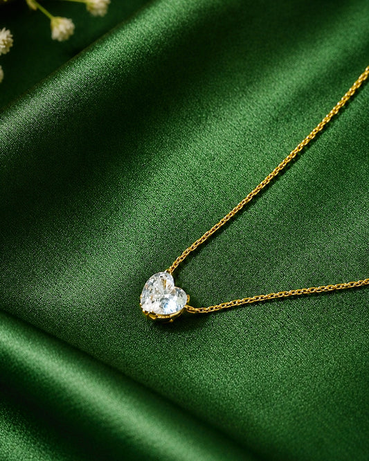 18K Gold Plated Minimal Cute Heart Necklace